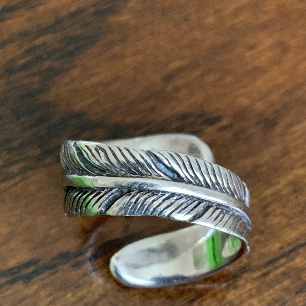 925 Silver Sterling Feature Ring Adjustable!! - image 4